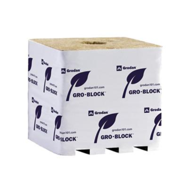 Grodan Gro-Block Improved GR32 Hugo 6" x 6" x 6" (15.25 x 15.25 x 15.25 cm) (64 / Case)